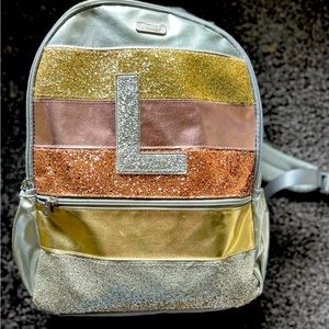 Letter L metallic backpack